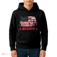 Funny Beagle American Flag Dog Dad Dog Mom Kids Hoodie thumb 4