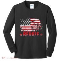 Funny Beagle American Flag Dog Dad Dog Mom Kids Long Sleeve Shirt thumb 0