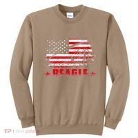 Funny Beagle American Flag Dog Dad Dog Mom Sweatshirt thumb 0