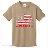 Funny Beagle American Flag Dog Dad Dog Mom Kids T-Shirt thumb 0