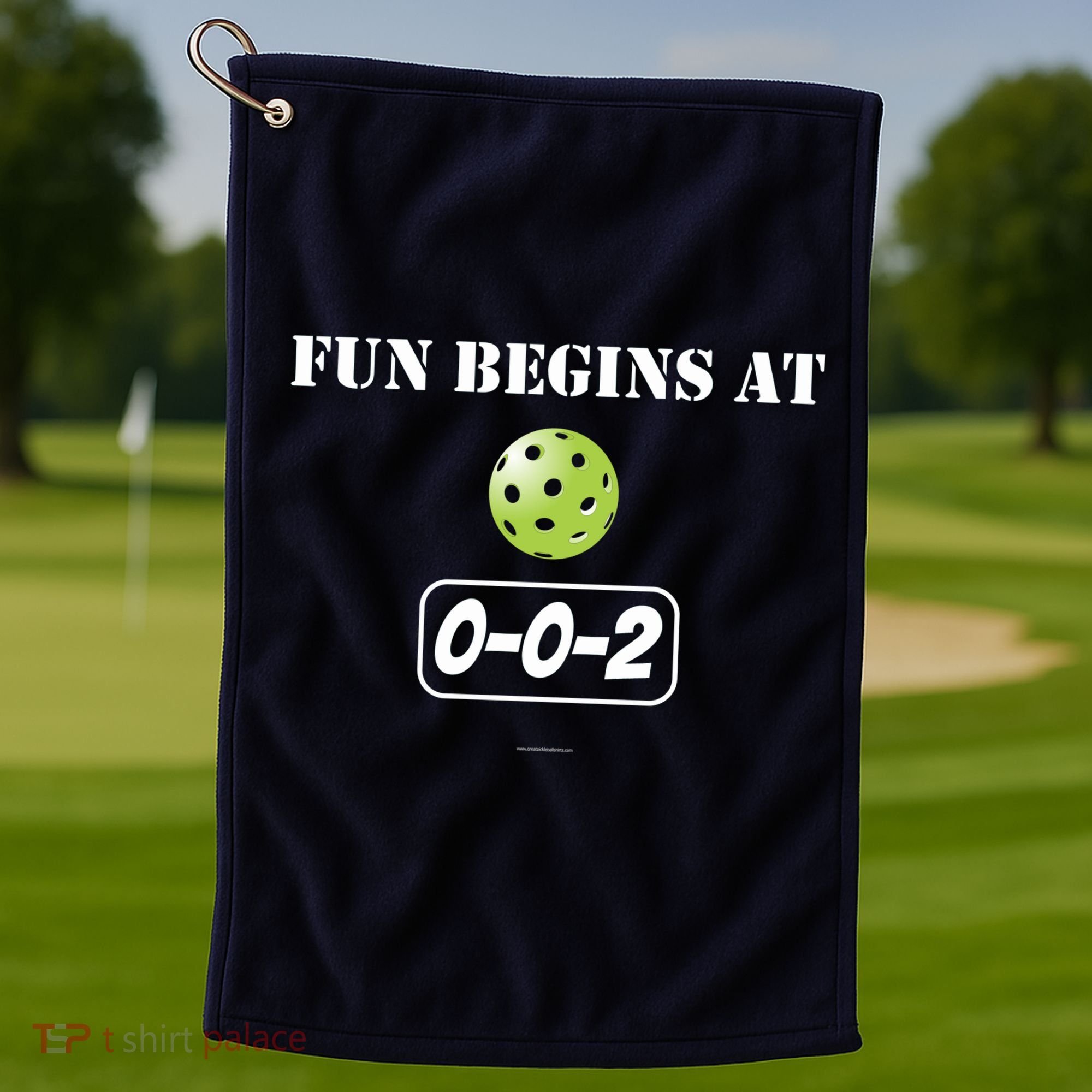 Fun Begins At 002 Golf Towel