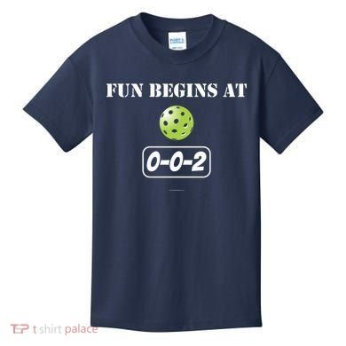 Fun Begins At 002 Kids T-Shirt