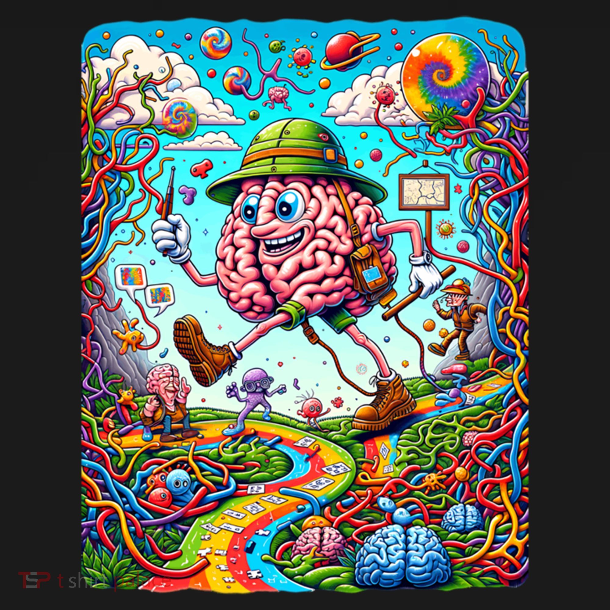 Funny Brain Adventure Landscape AlzheimerS Awareness Gift Women's Hoodie