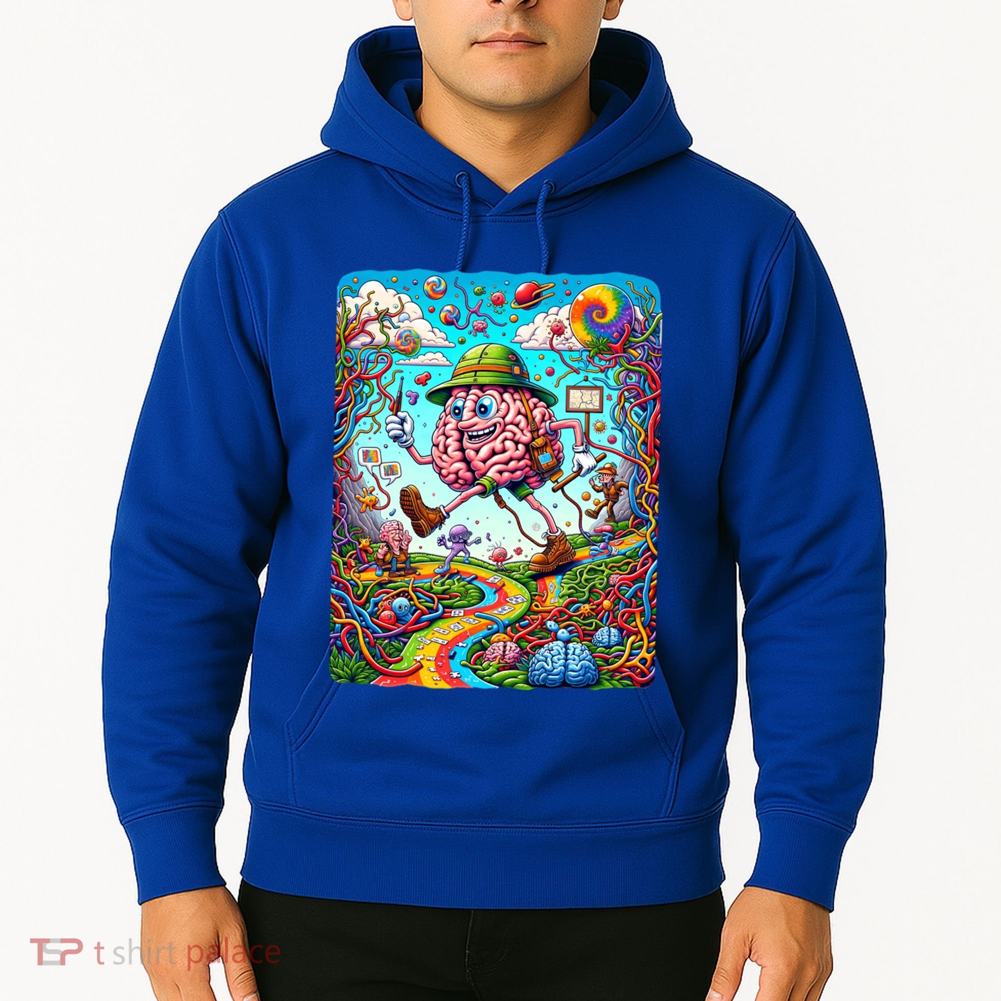 Funny Brain Adventure Landscape AlzheimerS Awareness Gift Hoodie