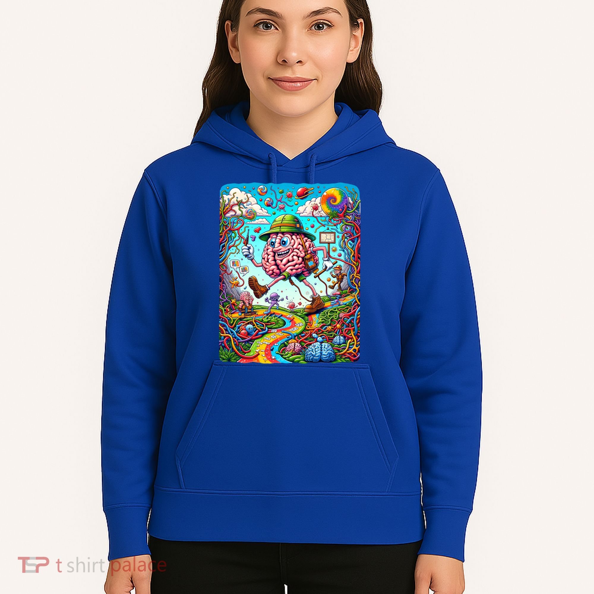 Funny Brain Adventure Landscape AlzheimerS Awareness Gift Hoodie