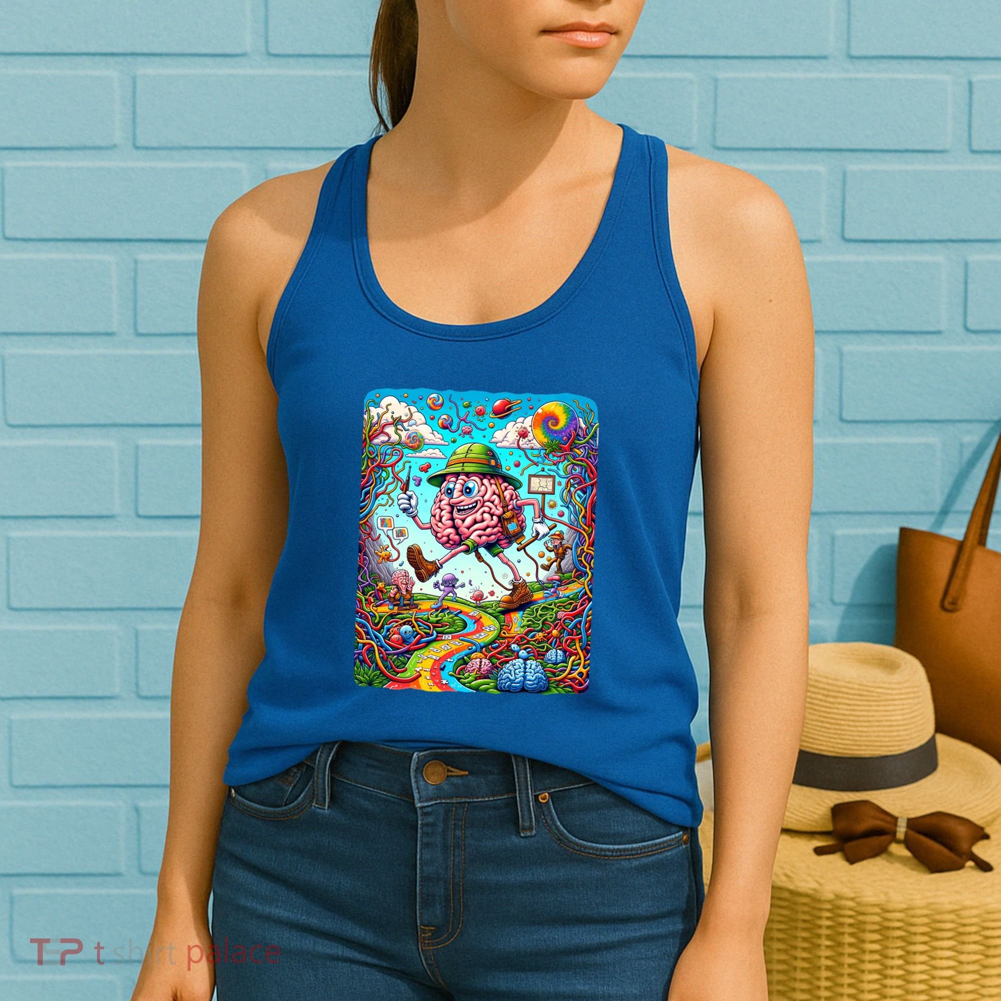 Funny Brain Adventure Landscape AlzheimerS Awareness Gift Women's Tank Top