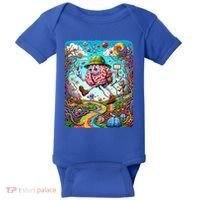Funny Brain Adventure Landscape AlzheimerS Awareness Gift Baby Bodysuit thumb 0