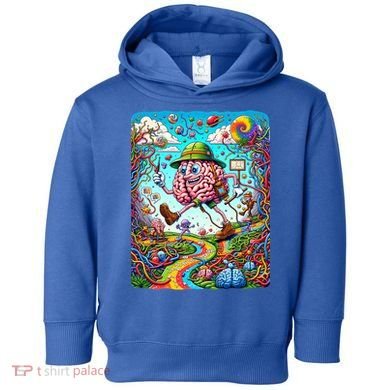 Funny Brain Adventure Landscape AlzheimerS Awareness Gift Toddler Hoodie
