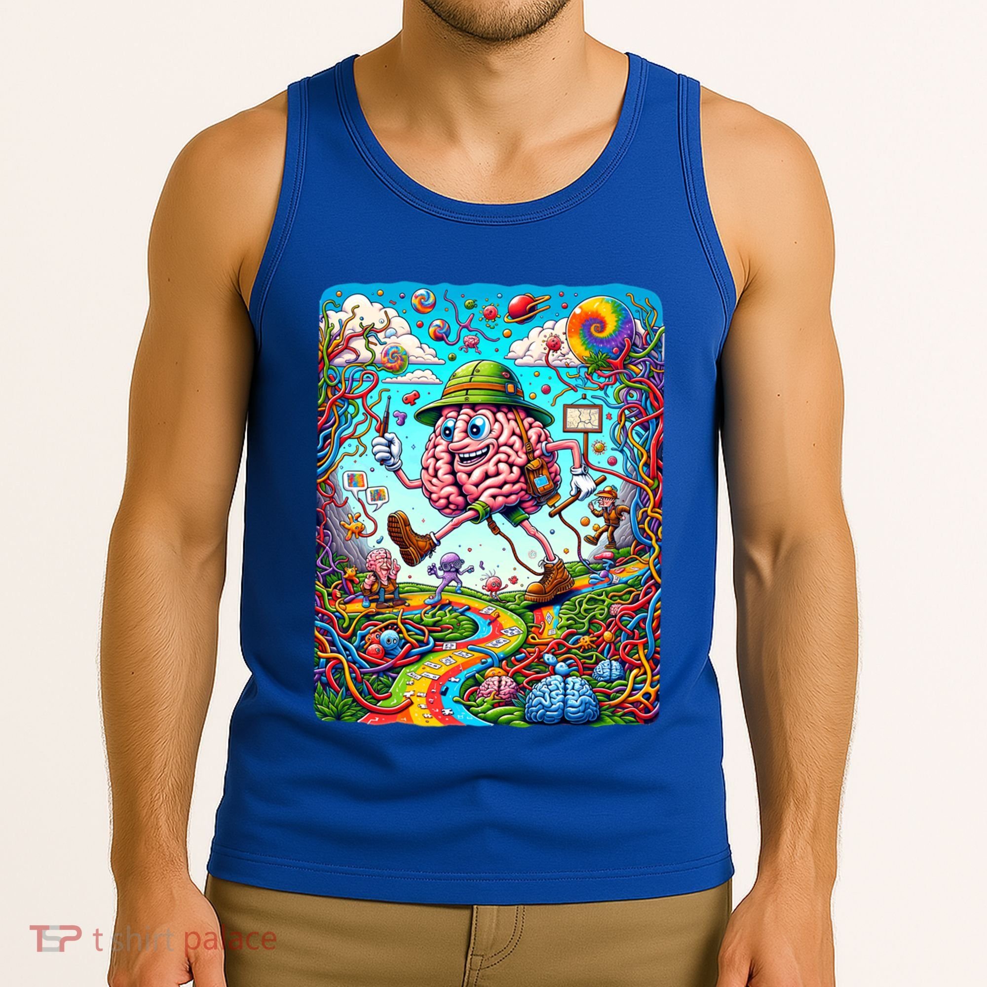 Funny Brain Adventure Landscape AlzheimerS Awareness Gift Tank Top