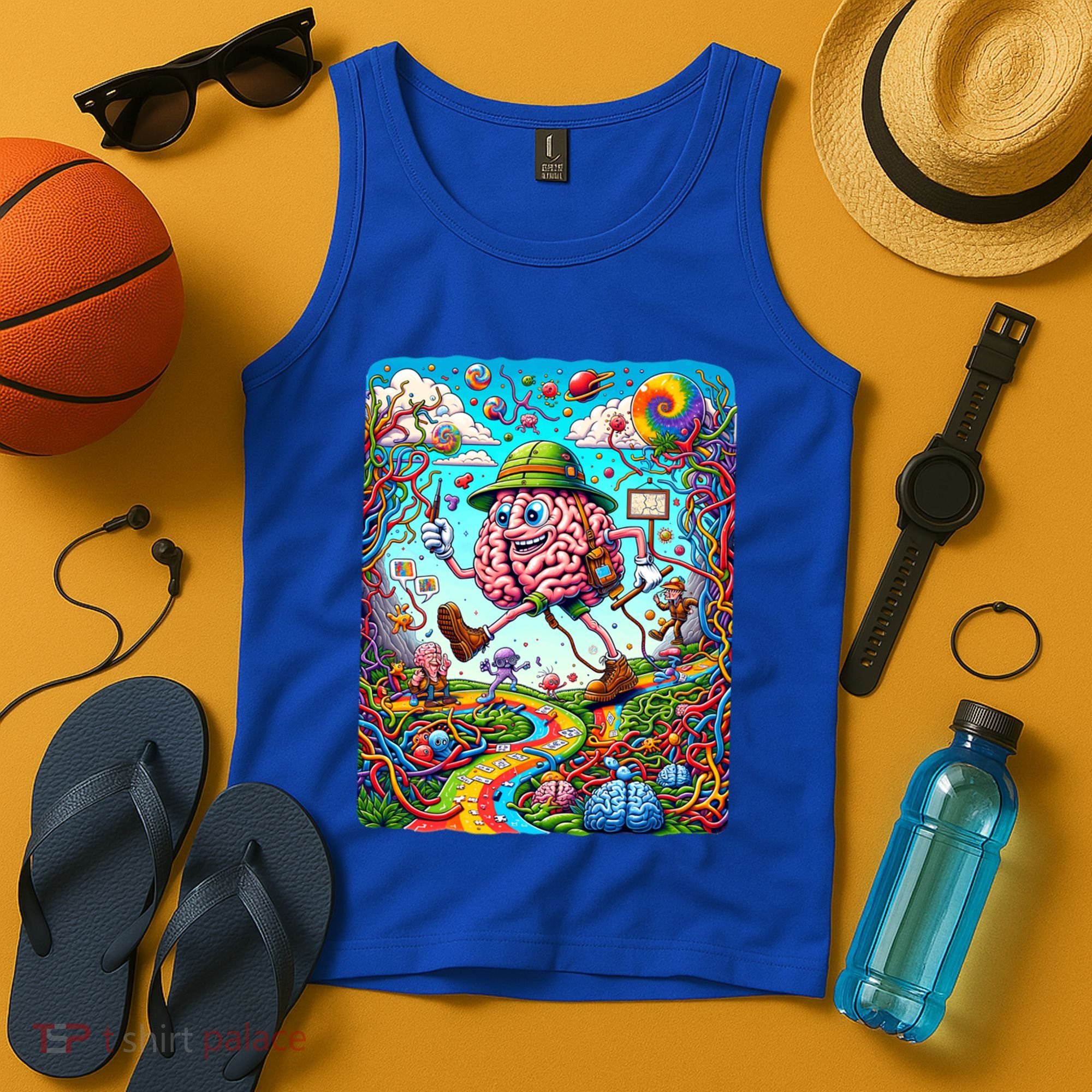 Funny Brain Adventure Landscape AlzheimerS Awareness Gift Tank Top