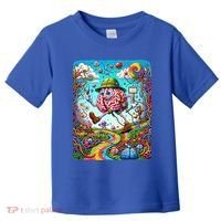 Funny Brain Adventure Landscape AlzheimerS Awareness Gift Toddler T-Shirt thumb 0