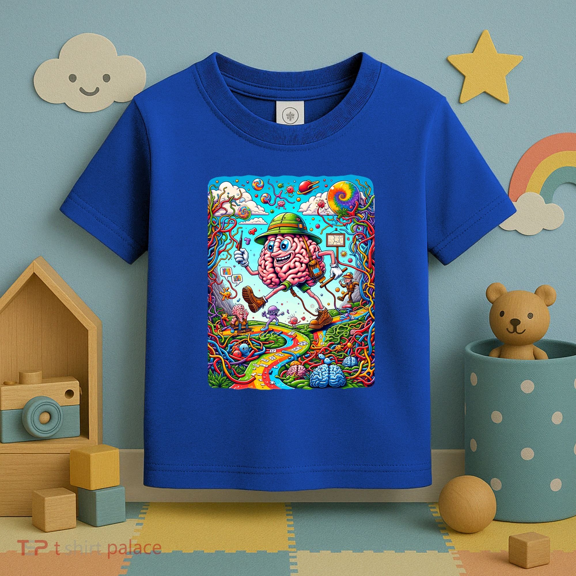 Funny Brain Adventure Landscape AlzheimerS Awareness Gift Toddler T-Shirt