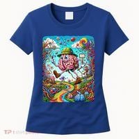 Funny Brain Adventure Landscape AlzheimerS Awareness Gift Women's T-Shirt thumb 0