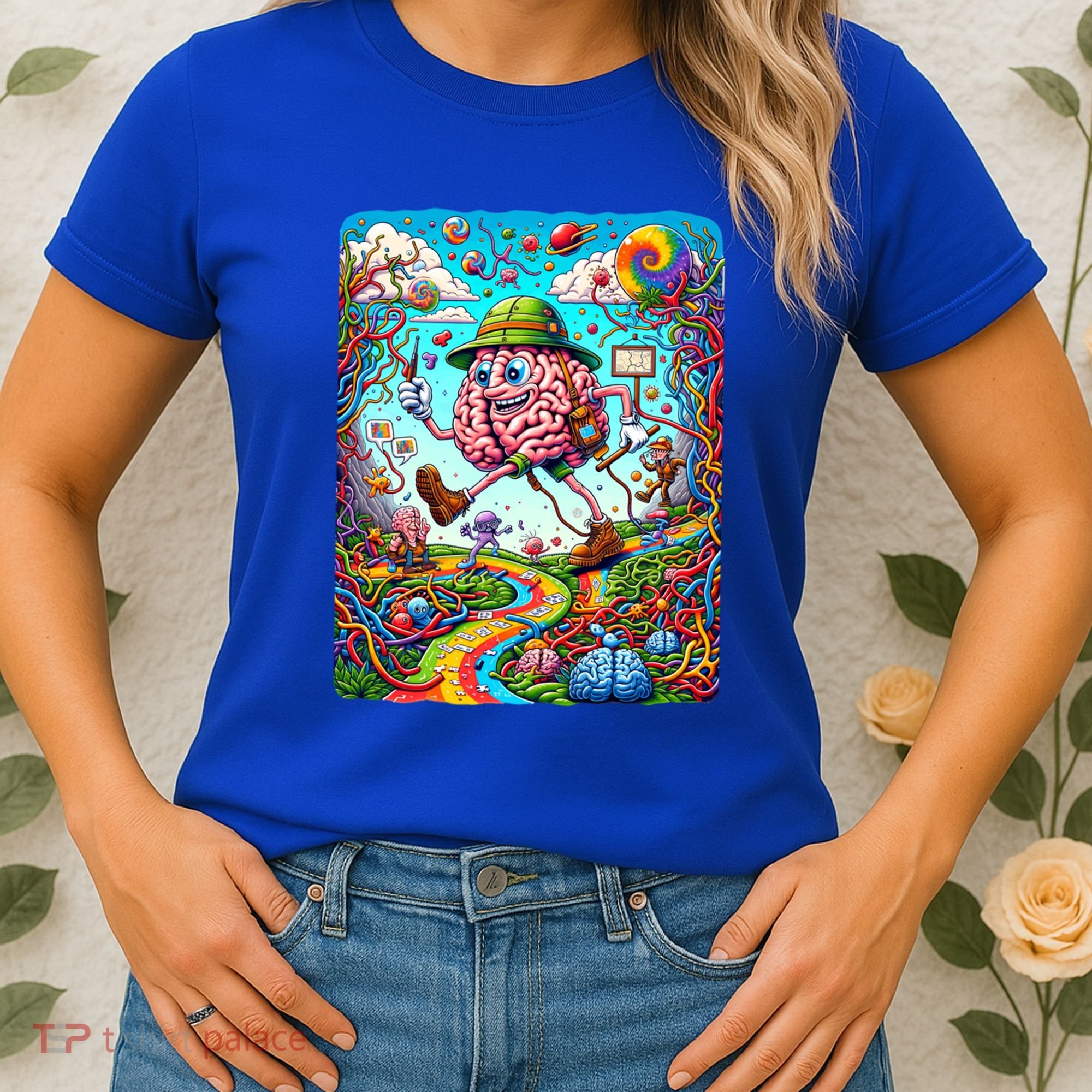 Funny Brain Adventure Landscape AlzheimerS Awareness Gift Women's T-Shirt