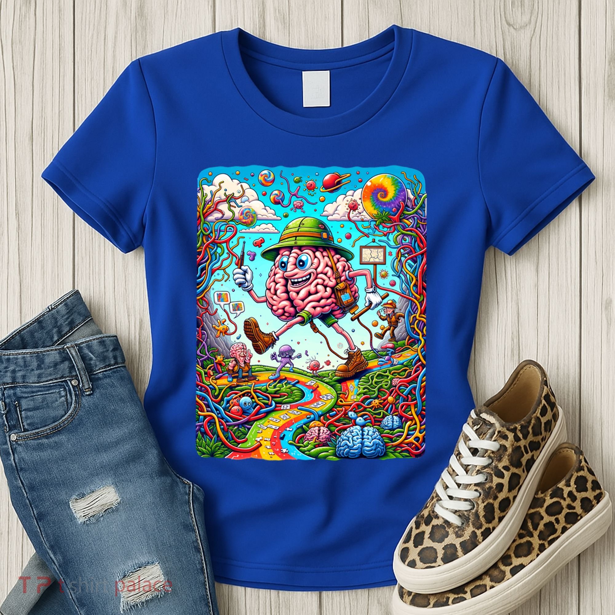 Funny Brain Adventure Landscape AlzheimerS Awareness Gift Women's T-Shirt