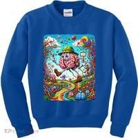 Funny Brain Adventure Landscape AlzheimerS Awareness Gift Kids Sweatshirt thumb 0