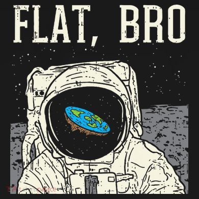 Flat Bro Astronaut Space Funny Earth Conspiracy Theory Gift Doggie Tank