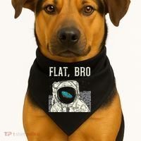 Flat Bro Astronaut Space Funny Earth Conspiracy Theory Gift USA-Made Doggie Bandana thumb 1