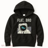 Flat Bro Astronaut Space Funny Earth Conspiracy Theory Gift Kids Hoodie thumb 0