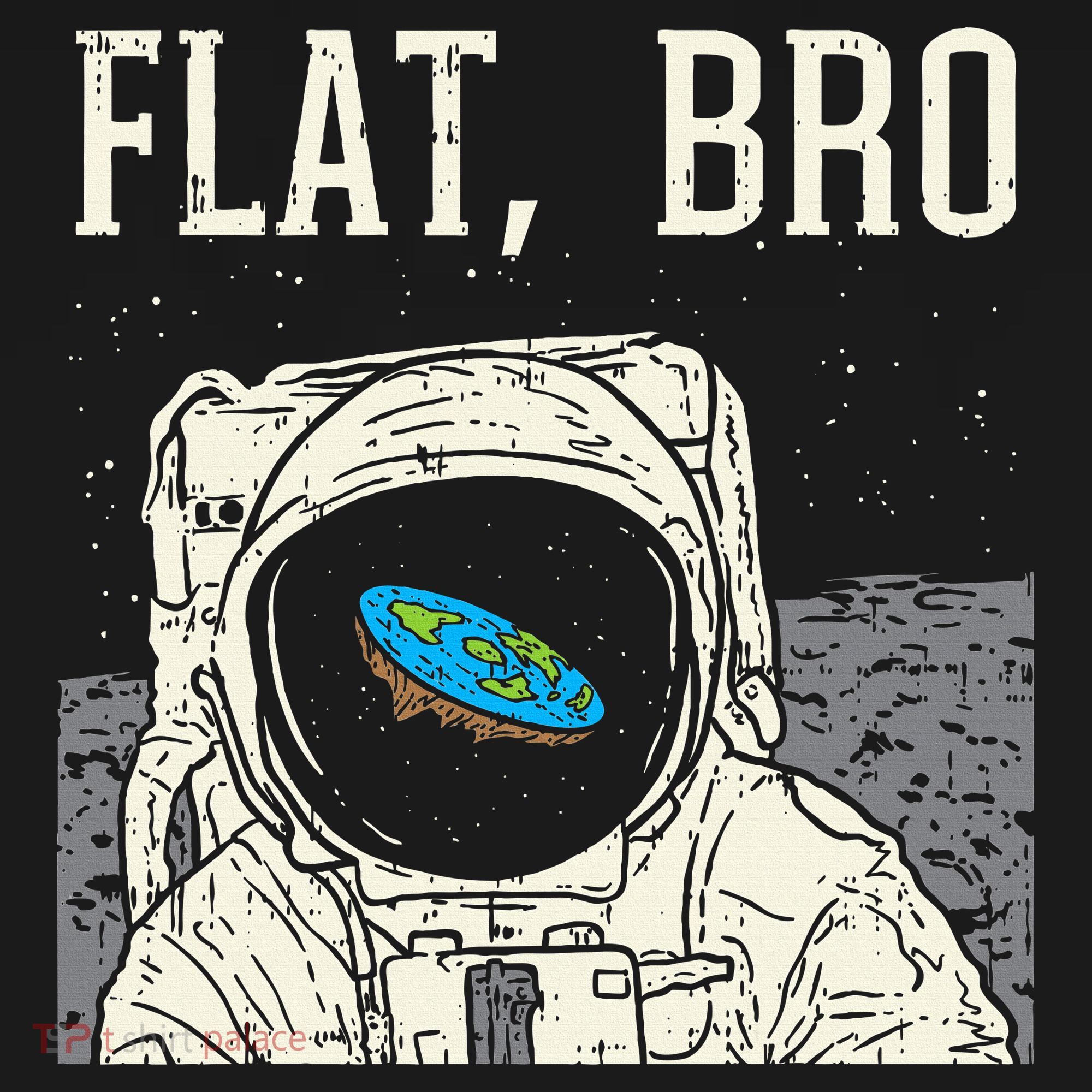 Flat Bro Astronaut Space Funny Earth Conspiracy Theory Gift Kids Long Sleeve Shirt