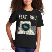 Flat Bro Astronaut Space Funny Earth Conspiracy Theory Gift Kids T-Shirt thumb 2