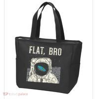Flat Bro Astronaut Space Funny Earth Conspiracy Theory Gift Tote Bag thumb 3