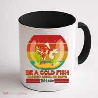 Funny Be A Gold Fish Happiest Animal On Earth Ted Lasso Coffee Mug thumb 1