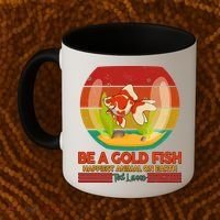 Funny Be A Gold Fish Happiest Animal On Earth Ted Lasso Coffee Mug thumb 2