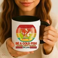 Funny Be A Gold Fish Happiest Animal On Earth Ted Lasso Coffee Mug thumb 3