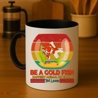 Funny Be A Gold Fish Happiest Animal On Earth Ted Lasso Coffee Mug thumb 4