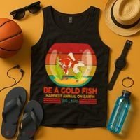 Funny Be A Gold Fish Happiest Animal On Earth Ted Lasso Tank Top thumb 4