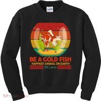 Funny Be A Gold Fish Happiest Animal On Earth Ted Lasso Kids Sweatshirt thumb 0