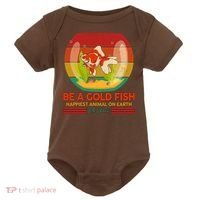 Funny Be A Gold Fish Happiest Animal On Earth Ted Lasso Baby Bodysuit thumb 0