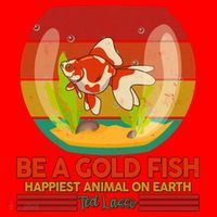 Funny Be A Gold Fish Happiest Animal On Earth Ted Lasso Santa Hat thumb 1