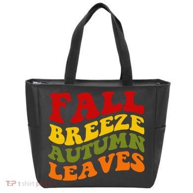 Fall Breeze Autumn Leaves Retro Tote Bag