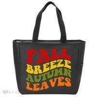 Fall Breeze Autumn Leaves Retro Tote Bag thumb 0