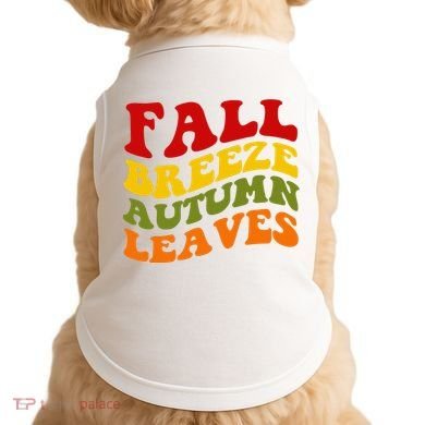 Fall Breeze Autumn Leaves Retro Doggie Tank