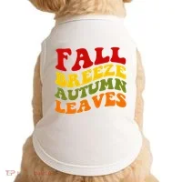 Fall Breeze Autumn Leaves Retro Doggie Tank thumb 0
