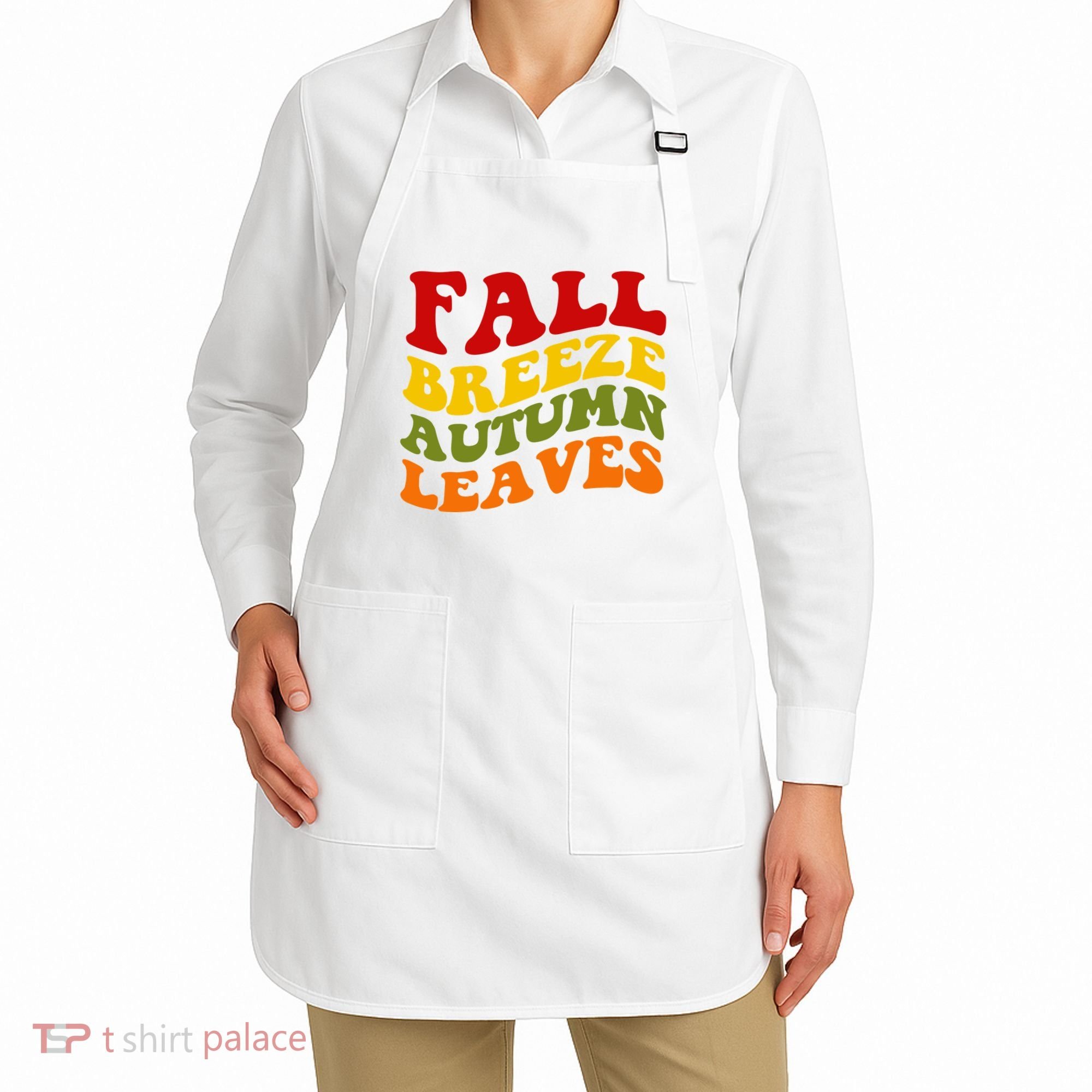 Fall Breeze Autumn Leaves Retro Apron