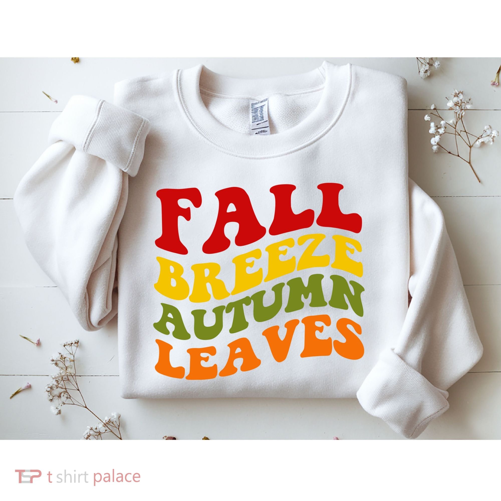 Fall Breeze Autumn Leaves Retro Sweatshirt