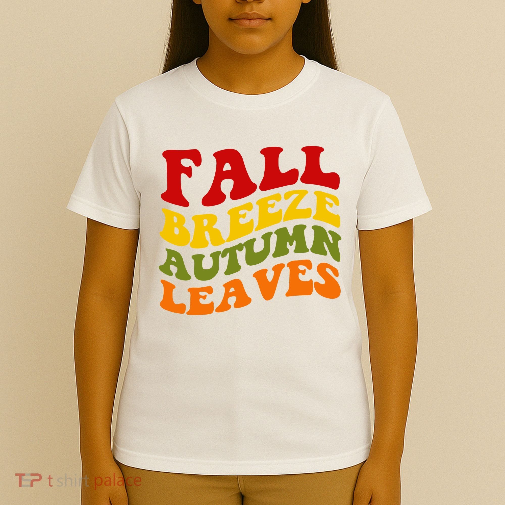 Fall Breeze Autumn Leaves Retro T-Shirt