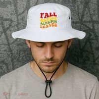 Fall Breeze Autumn Leaves Retro Bucket Hat thumb 2