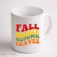 Fall Breeze Autumn Leaves Retro Coffee Mug thumb 1