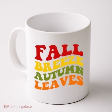 Fall Breeze Autumn Leaves Retro Coffee Mug