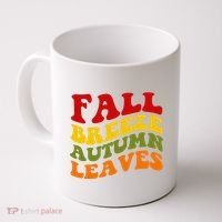 Fall Breeze Autumn Leaves Retro Coffee Mug thumb 0