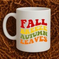 Fall Breeze Autumn Leaves Retro Coffee Mug thumb 2