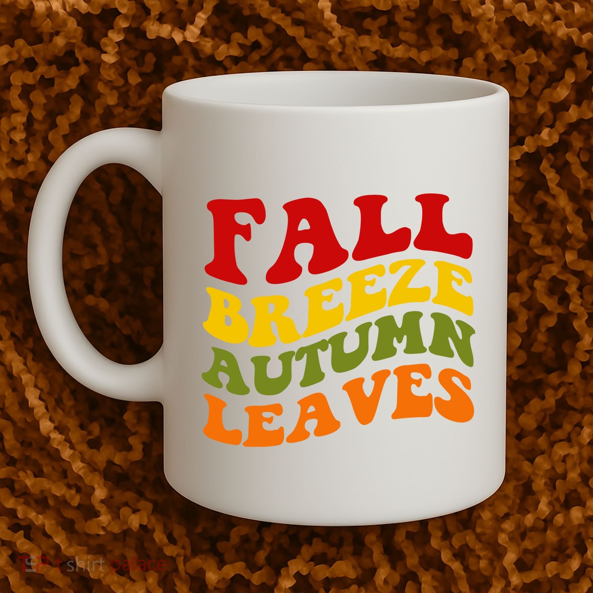 Fall Breeze Autumn Leaves Retro Coffee Mug