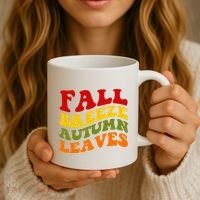 Fall Breeze Autumn Leaves Retro Coffee Mug thumb 3