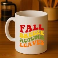 Fall Breeze Autumn Leaves Retro Coffee Mug thumb 4