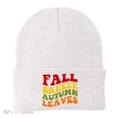 Fall Breeze Autumn Leaves Retro Beanie